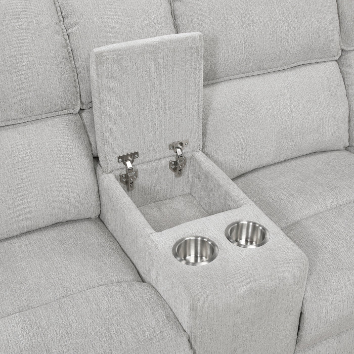 8406GY*SC (3)3-Piece Reclining Sectional with Left Console - 8406GY*SC