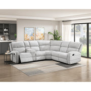 8406GY*SC (3)3-Piece Reclining Sectional with Left Console - 8406GY*SC
