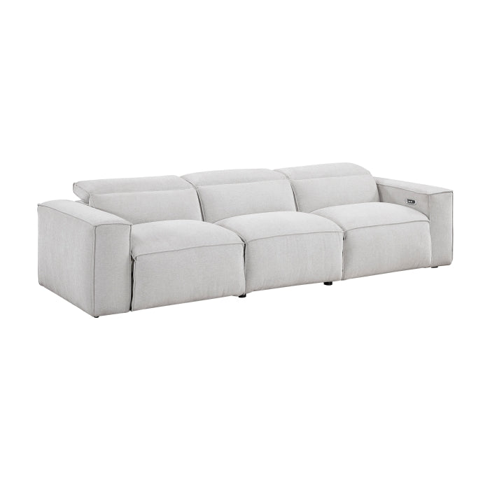 8414GRY*2PWH 2pc Set: Sofa, Love - 8414GRY*2PWH