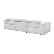 8414GRY*2PWH 2pc Set: Sofa, Love - 8414GRY*2PWH