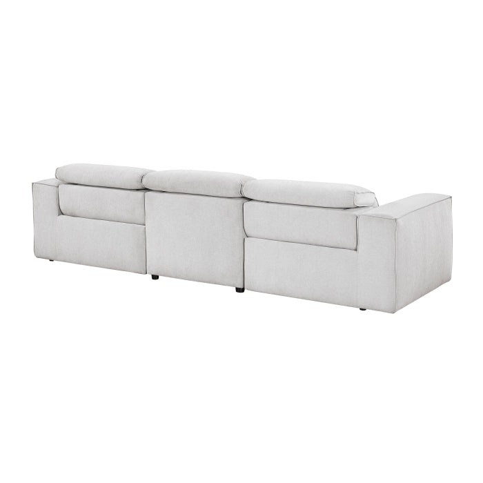 8414GRY*2PWH 2pc Set: Sofa, Love - 8414GRY*2PWH