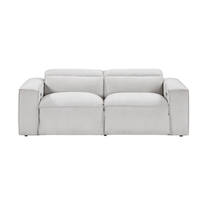 8414GRY-2PWH* Power Double Reclining Love Seat with Power Headrests - 8414GRY-2PWH*