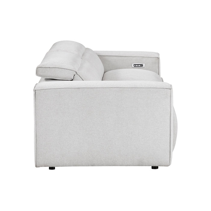 8414GRY-2PWH* Power Double Reclining Love Seat with Power Headrests - 8414GRY-2PWH*