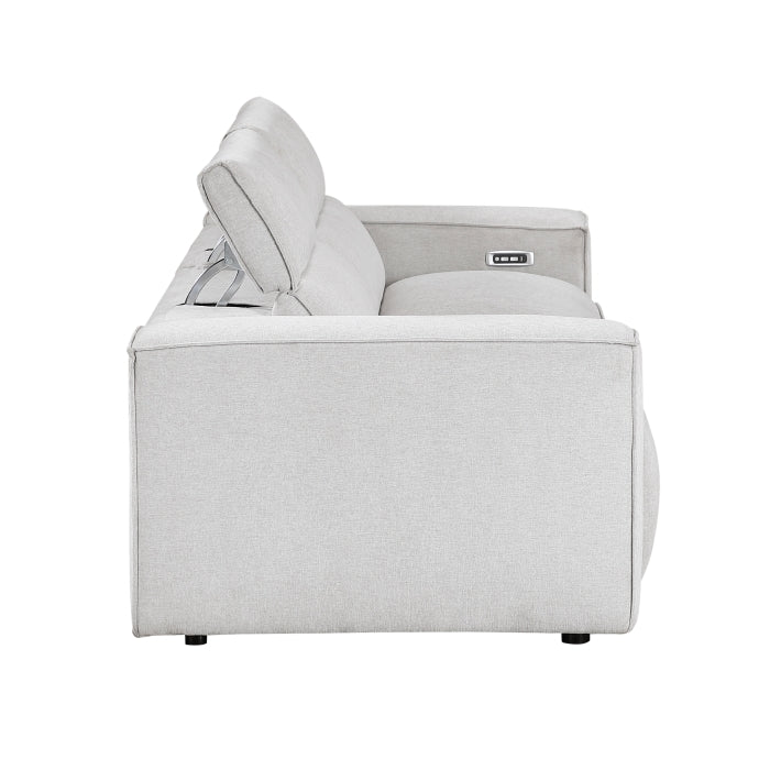 8414GRY-2PWH* Power Double Reclining Love Seat with Power Headrests - 8414GRY-2PWH*