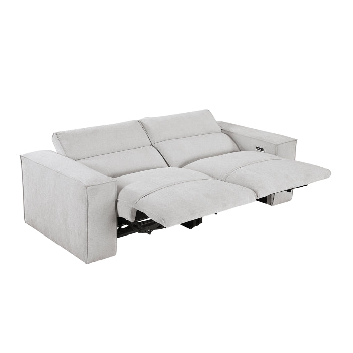 8414GRY-2PWH* Power Double Reclining Love Seat with Power Headrests - 8414GRY-2PWH*