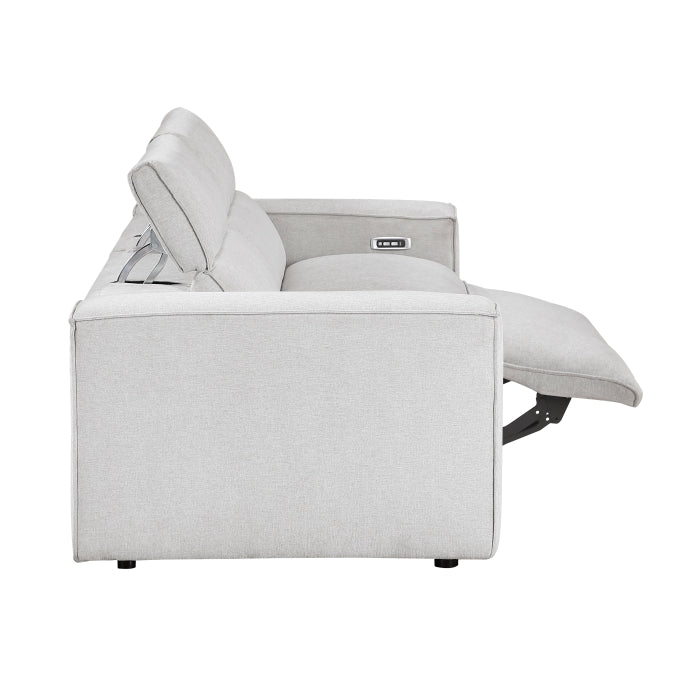 8414GRY-2PWH* Power Double Reclining Love Seat with Power Headrests - 8414GRY-2PWH*