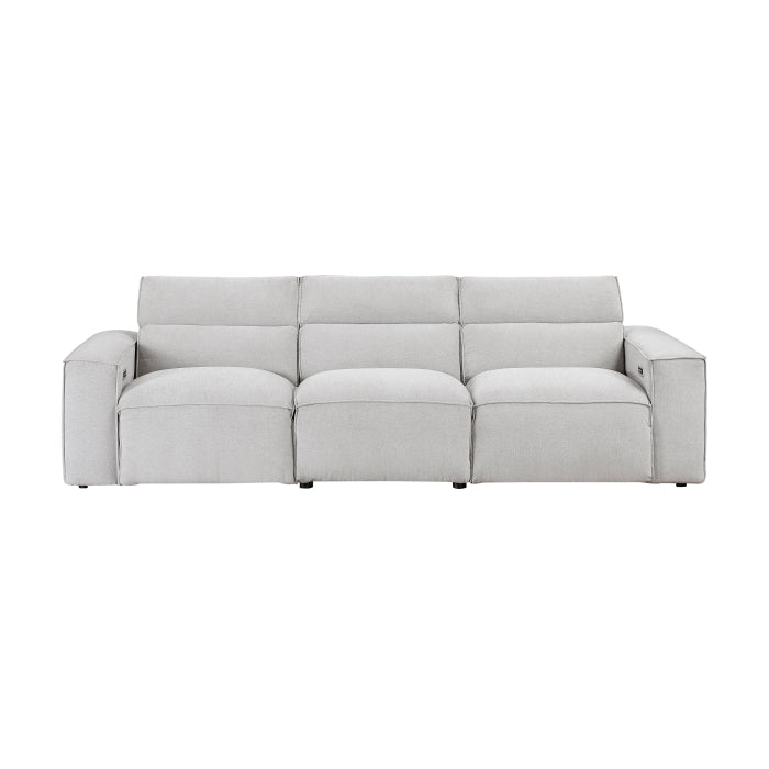 8414GRY-3PWH* Power Double Reclining Sofa with Power Headrests - 8414GRY-3PWH*