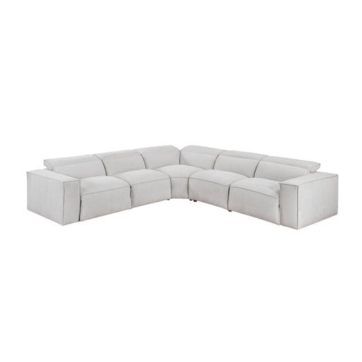 8414GRY*5LRRRPWH 5-Piece Modular Power Reclining Sectional with Power Headrests - 8414GRY*5LRRRPWH