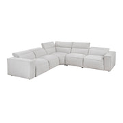 8414GRY*5LRRRPWH 5-Piece Modular Power Reclining Sectional with Power Headrests - 8414GRY*5LRRRPWH