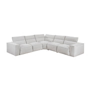 8414GRY*5LRRRPWH 5-Piece Modular Power Reclining Sectional with Power Headrests - 8414GRY*5LRRRPWH