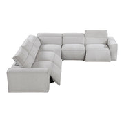 8414GRY*5LRRRPWH 5-Piece Modular Power Reclining Sectional with Power Headrests - 8414GRY*5LRRRPWH