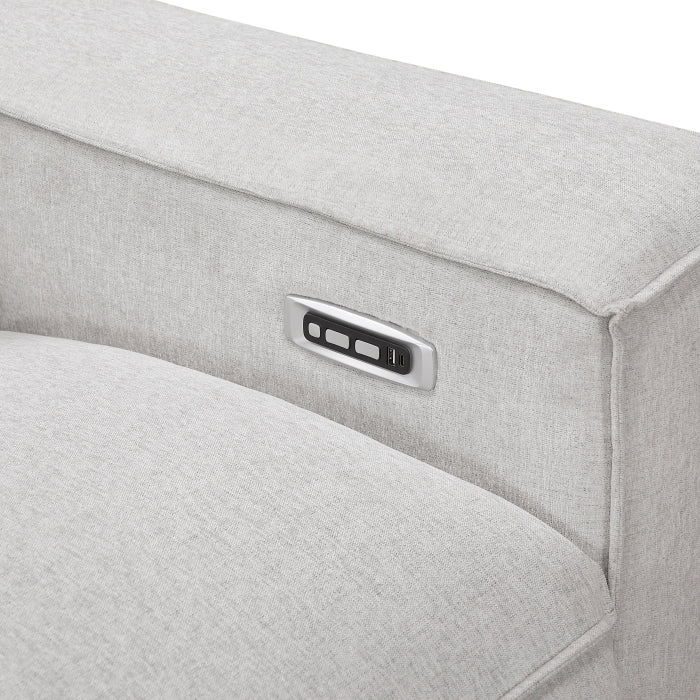 8414GRY*5LRRRPWH 5-Piece Modular Power Reclining Sectional with Power Headrests - 8414GRY*5LRRRPWH