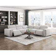 8414GRY*5LRRRPWH 5-Piece Modular Power Reclining Sectional with Power Headrests - 8414GRY*5LRRRPWH