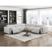8414GRY*5LRRRPWH 5-Piece Modular Power Reclining Sectional with Power Headrests - 8414GRY*5LRRRPWH