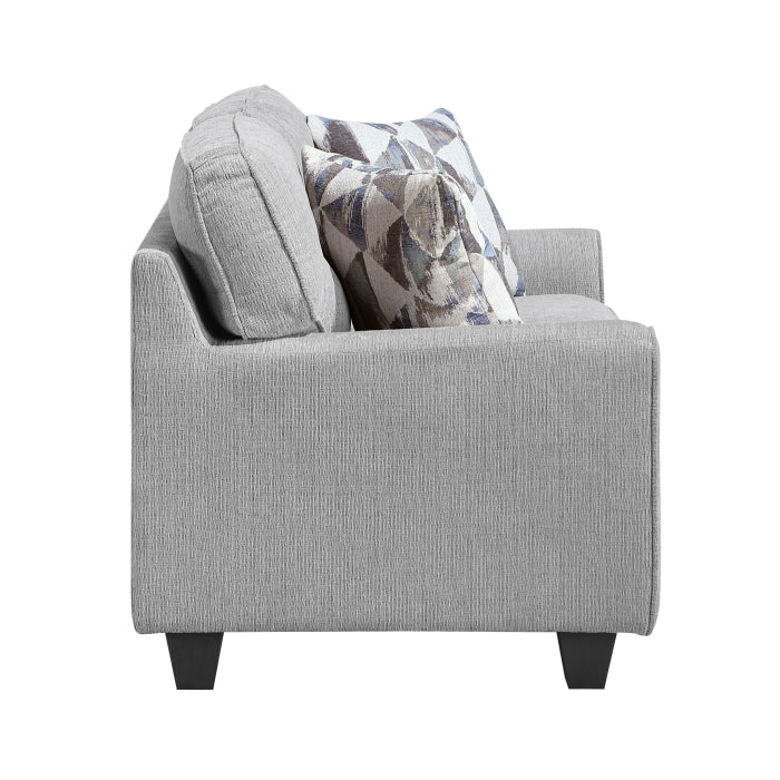 8416GY*2 2pc Set: Sofa, Love - 8416GY*2
