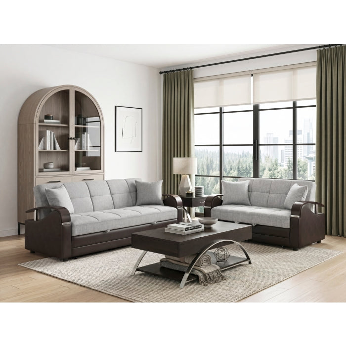 8429-2* (2)Love Seat with Pull-out Bed and Click Motion Back - 8429-2*