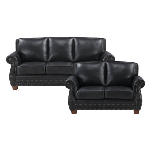 8448BLK*2 2pc Set: Sofa, Love - 8448BLK*2