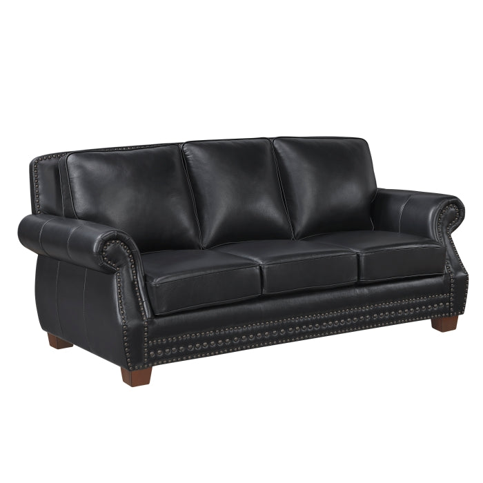 8448BLK*2 2pc Set: Sofa, Love - 8448BLK*2