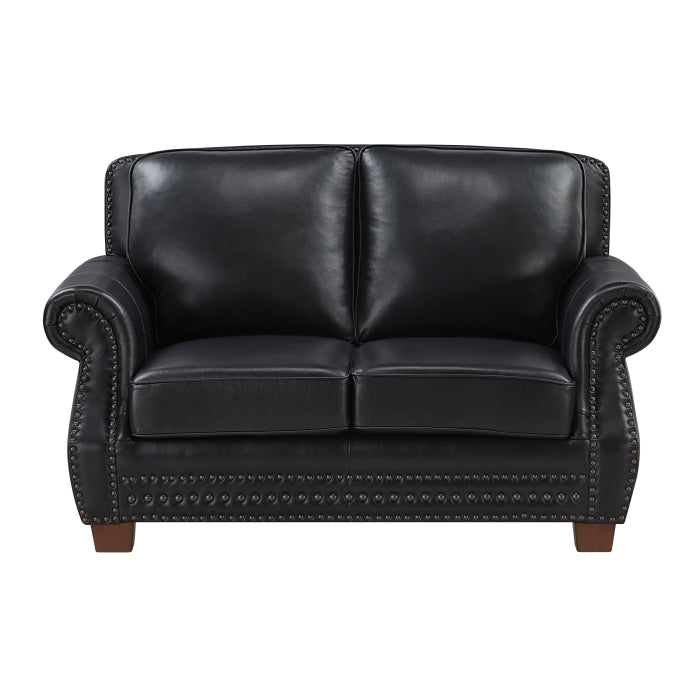 8448BLK*2 2pc Set: Sofa, Love - 8448BLK*2