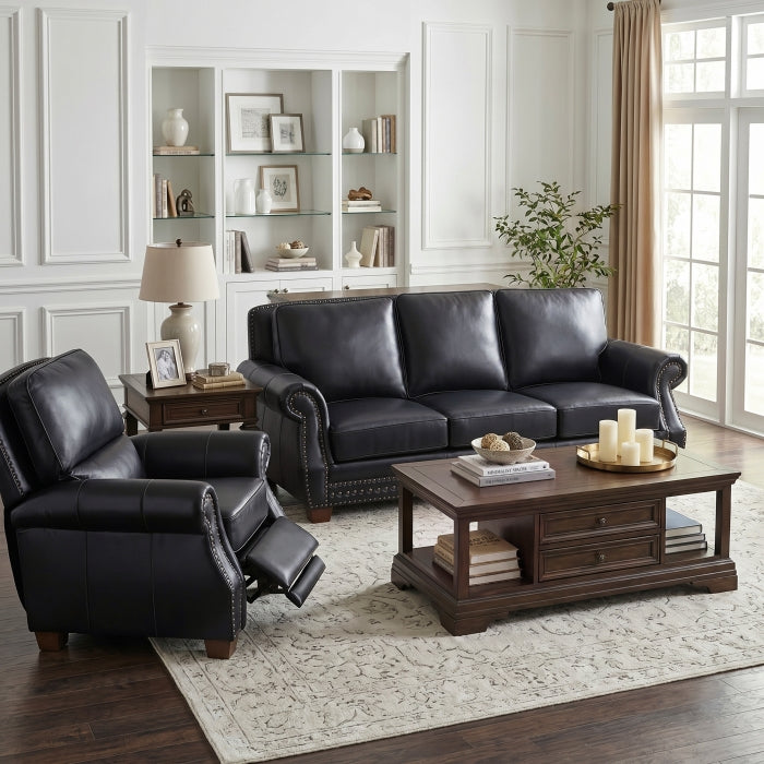 8448BLK-3 Sofa - 8448BLK-3