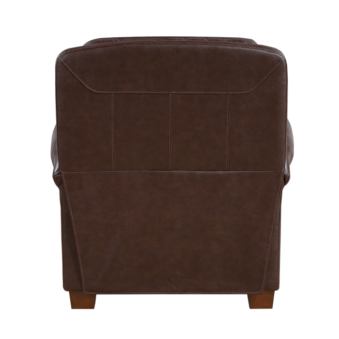 8448BRW-1PB Push Back Reclining Chair - 8448BRW-1PB