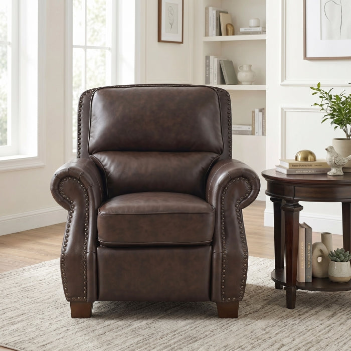 8448BRW-1PB Push Back Reclining Chair - 8448BRW-1PB