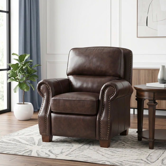 8448BRW-1PB Push Back Reclining Chair - 8448BRW-1PB