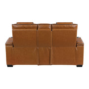 8449BR-2PWHM Power Double Reclining Love Seat with Center Console, Power Headrests, Storage Arms with Cup Holders, Wireless charger,  Air Massage and Heat, LED Lighting and Charging Ports - 8449BR-2PWHM