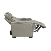 8449GY-1PWHM Power Reclining Chair with Power Headrest, Storage Arms with Cup Holders, Air Massage and Heat, LED Lighting and Charging Ports - 8449GY-1PWHM