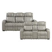 8449GY*2PWHM 2pc Set: Sofa, Love (Power) - 8449GY*2PWHM