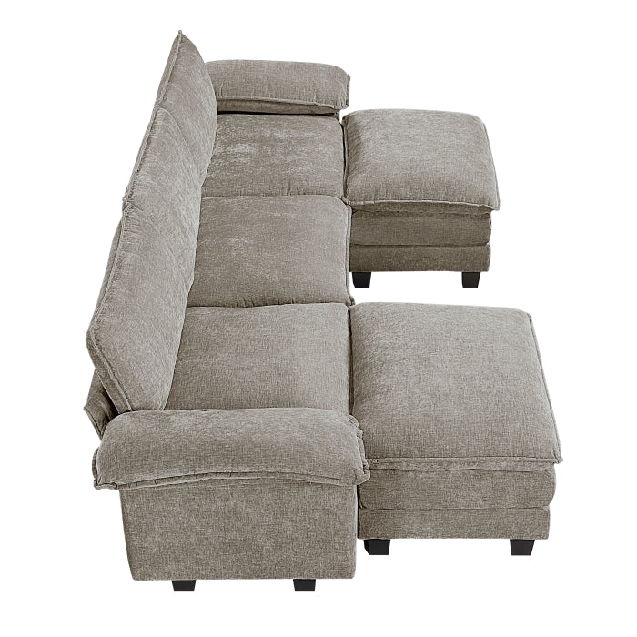 8450PWT*53AC2OT (6)5-Piece Modular Sectional with Ottoman - 8450PWT*53AC2OT