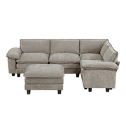 8450PWT*53ACCR (6)5-Piece Modular Sectional with Ottoman - 8450PWT*53ACCR