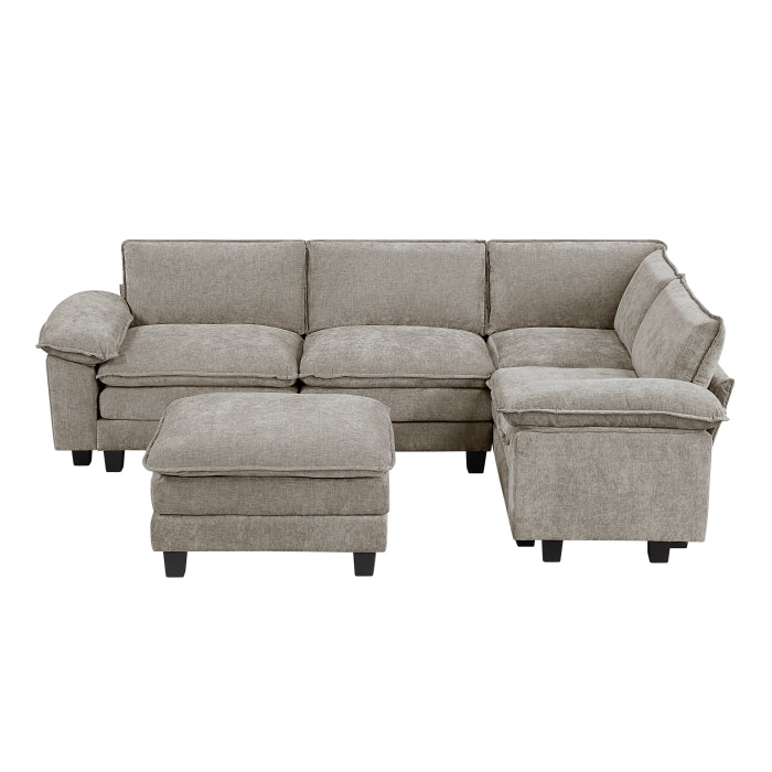 8450PWT*53ACCR (6)5-Piece Modular Sectional with Ottoman - 8450PWT*53ACCR