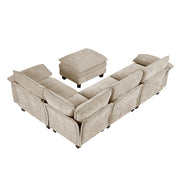 8450TPE*53ACCR (6)5-Piece Modular Sectional with Ottoman - 8450TPE*53ACCR