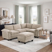 8450TPE*53ACCR (6)5-Piece Modular Sectional with Ottoman - 8450TPE*53ACCR