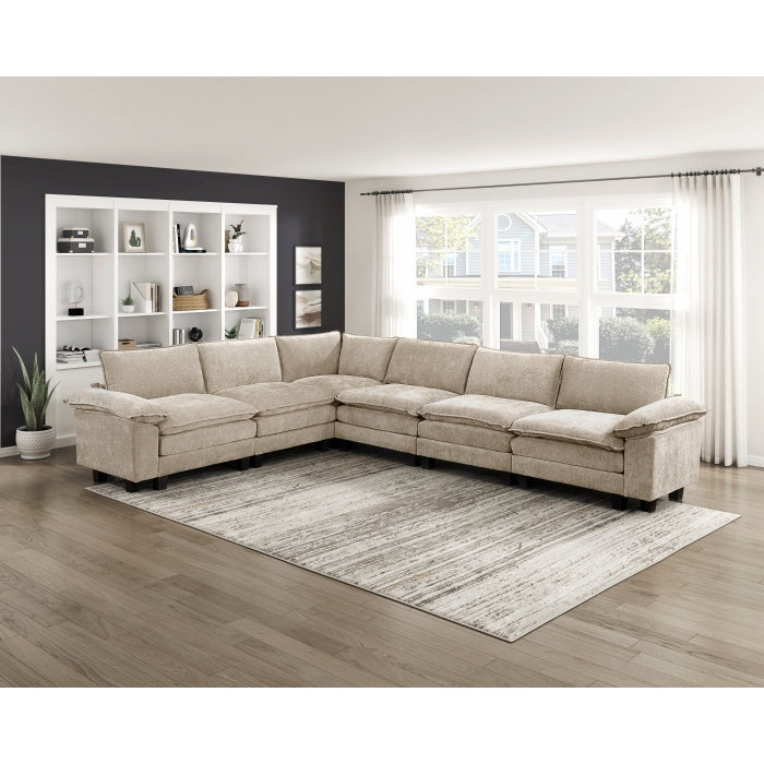 8450TPE*65ACCR (7)6-Piece Modular Sectional - 8450TPE*65ACCR