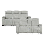 8455GRY*2 2pc Set: Sofa, Love - 8455GRY*2