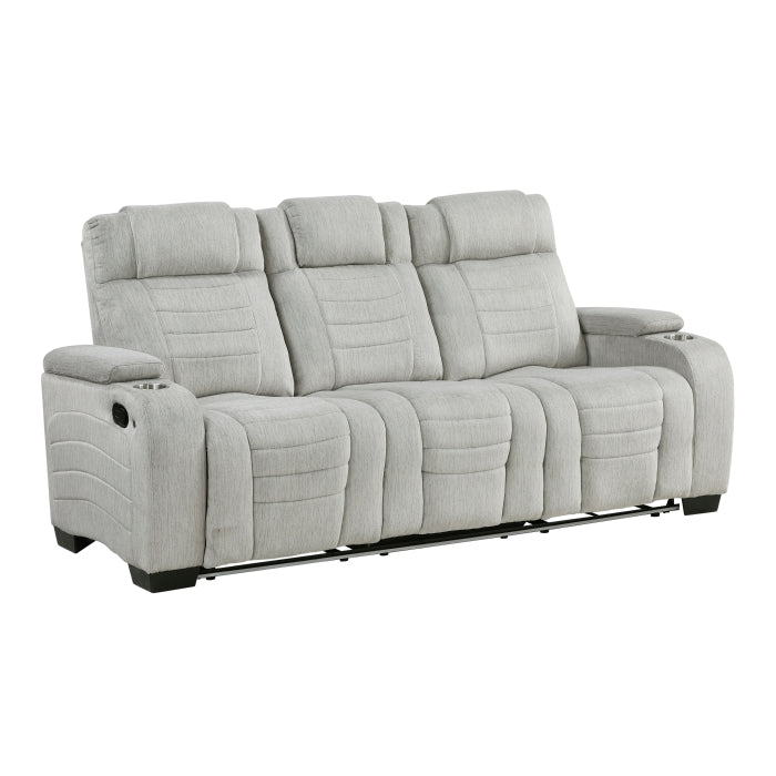 8455GRY*2 2pc Set: Sofa, Love - 8455GRY*2