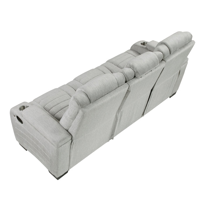 8455GRY*2 2pc Set: Sofa, Love - 8455GRY*2