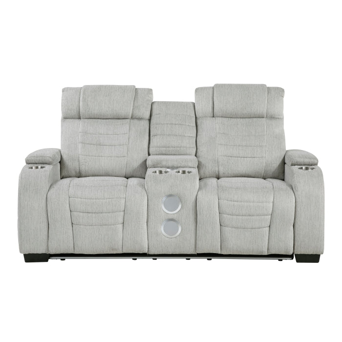 8455GRY*2 2pc Set: Sofa, Love - 8455GRY*2