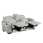 8455GRY*2 2pc Set: Sofa, Love - 8455GRY*2