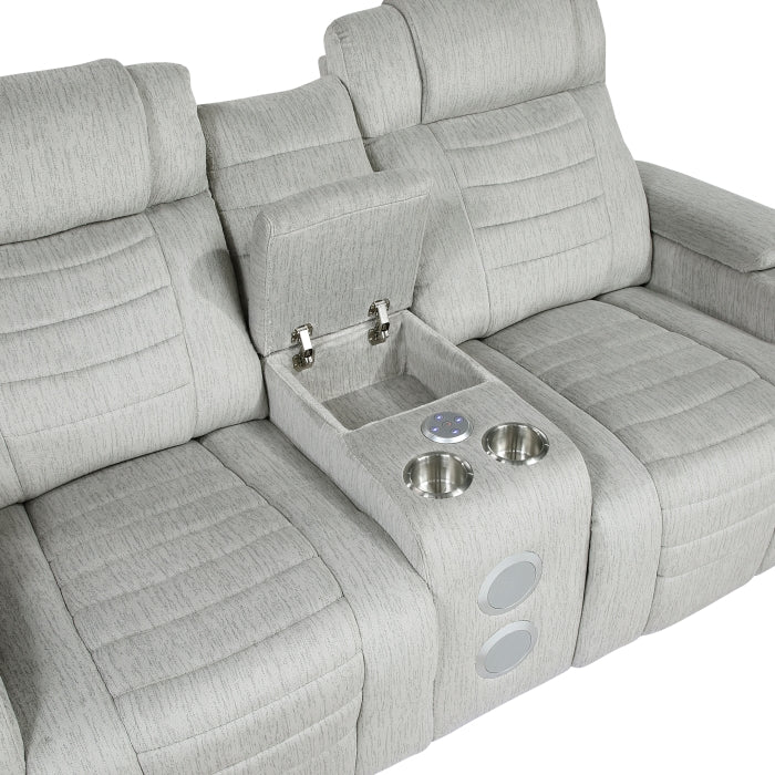 8455GRY*2 2pc Set: Sofa, Love - 8455GRY*2