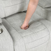 8455GRY-2 Double Reclining Love Seat with Center Console, Wireless Speakers, Storage Arms, Cup holders and LED - 8455GRY-2