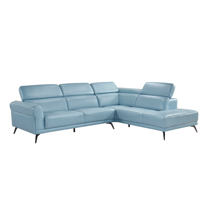8456BUE*22LRC (2)2-Piece Sectional with Right Side Chaise - 8456BUE*22LRC