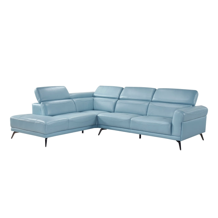 8456BUE*2LC2R (2)2-Piece Sectional with Left Side Chaise - 8456BUE*2LC2R