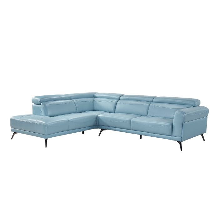 8456BUE*2LC2R (2)2-Piece Sectional with Left Side Chaise - 8456BUE*2LC2R