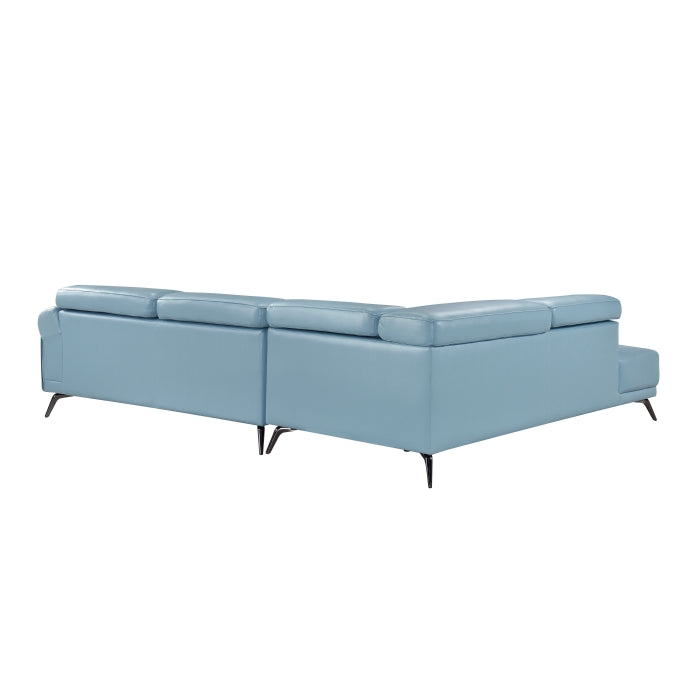 8456BUE*2LC2R (2)2-Piece Sectional with Left Side Chaise - 8456BUE*2LC2R