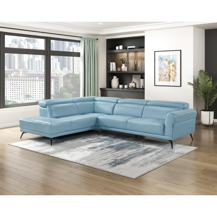8456BUE*2LC2R (2)2-Piece Sectional with Left Side Chaise - 8456BUE*2LC2R