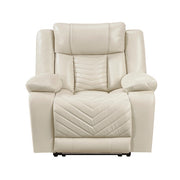 8457BEG-1PW Power Reclining Chair with LED and Charging Ports - 8457BEG-1PW