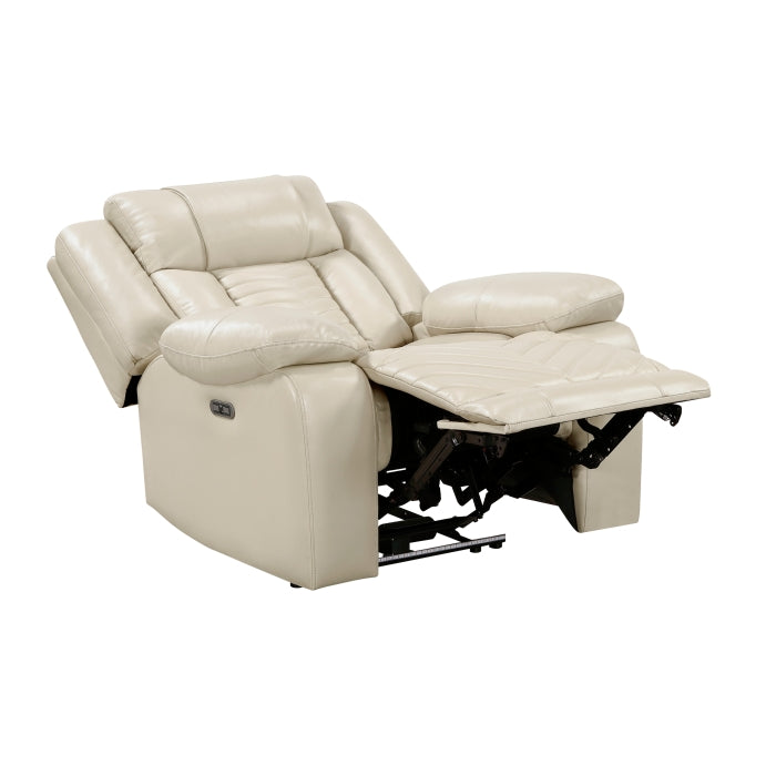 8457BEG-1PW Power Reclining Chair with LED and Charging Ports - 8457BEG-1PW